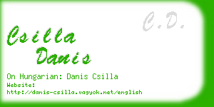 csilla danis business card